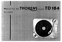 Thorens TD-184-Owners-Manual